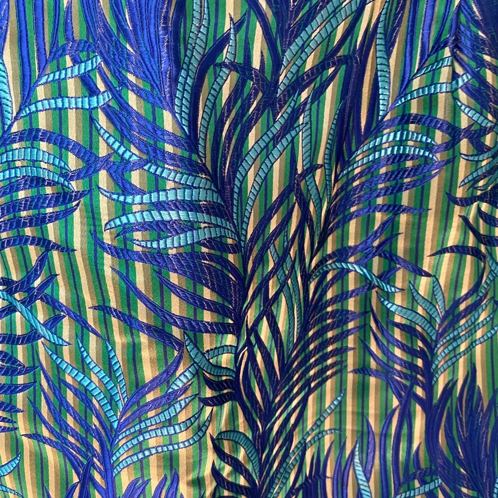 Phoebe Couture Blue and Green Midi Sundress - Picture 2 of 6